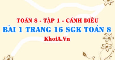 Bài 1 trang 16 SGK Toán 8 tập 1 Cánh Diều
